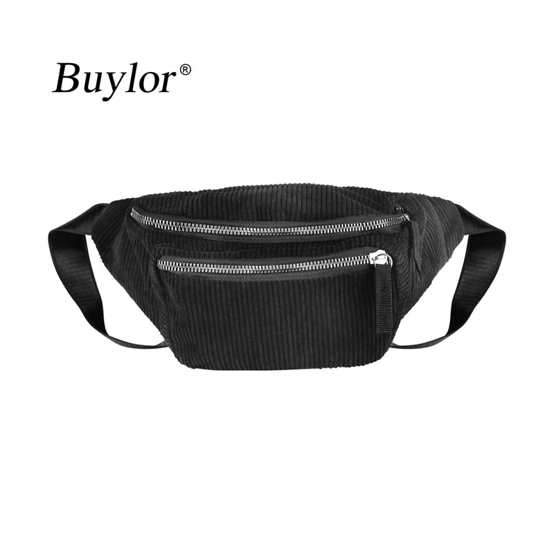 Corduroy Waist Pack Fanny Pack For Women Phone Pouch Travel Bag