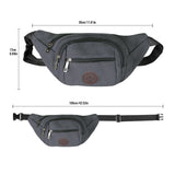 Buylor Waist Pack Sports Men Bag Canvas Belt Bag Travel Hip Bag Fanny Pack