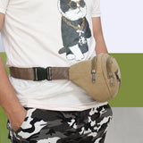 Buylor Waist Pack Sports Men Bag Canvas Belt Bag Travel Hip Bag Fanny Pack