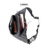 Buylor Waist Pack Sports Men Bag Canvas Belt Bag Travel Hip Bag Fanny Pack