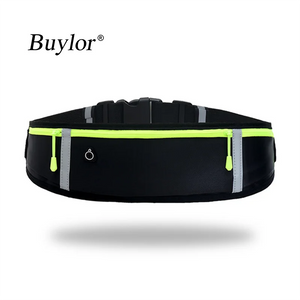 Buylor Waist Pack Unisex Reflective Running Bag Hiking Bum Bag