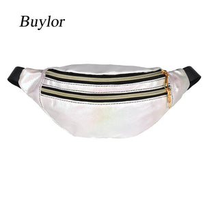 Buylor Waist Pack Women Belt Bags Holographic Bag Fanny Pack Laser