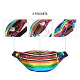 Buylor Waist Pack Women Belt Bags Holographic Bag Fanny Pack Laser