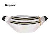 Buylor Waist Pack Women Belt Bags Holographic Bag Fanny Pack Laser