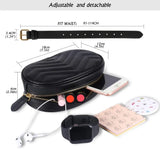 Buylor Women Waist Pack Fanny Bag Chest Bag Girls Bum Bag PU Leather