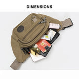Buylor Canvas Waist Pack Fanny Pack Sports Hip Bag Phone Pounch