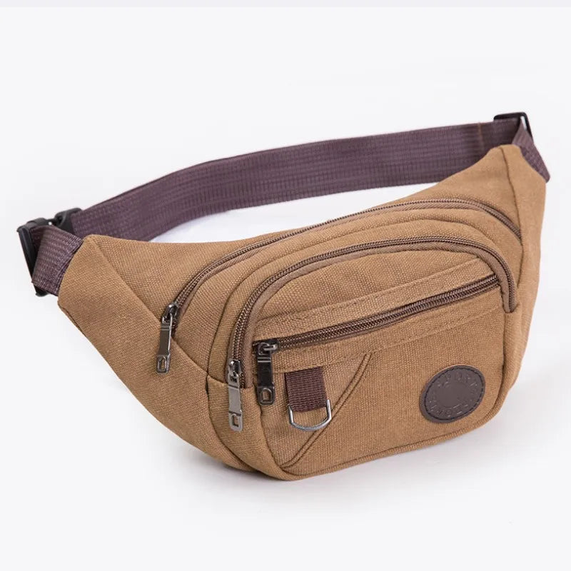 Buylor Canvas Waist Pack Fanny Pack Sports Hip Bag Phone Pounch