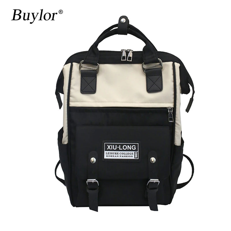 Buylor Women Backpack Girls Ring Bag Travel Laptop Backpack Women Notebook Back