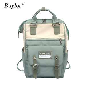 Buylor Women Backpack Girls Ring Bag Travel Laptop Backpack Women Notebook Back