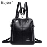 Buylor Women Backpack High PU Leather Multifunction Travel Backpack