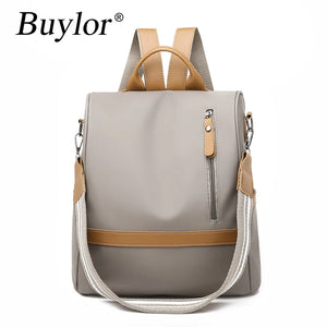 Buylor Women Backpack Waterproof Anti-Theft Oxford Backpack