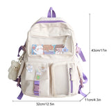 Buylor Women Backpack Nylon Waterproof Rucksack Teen Girls School Bag