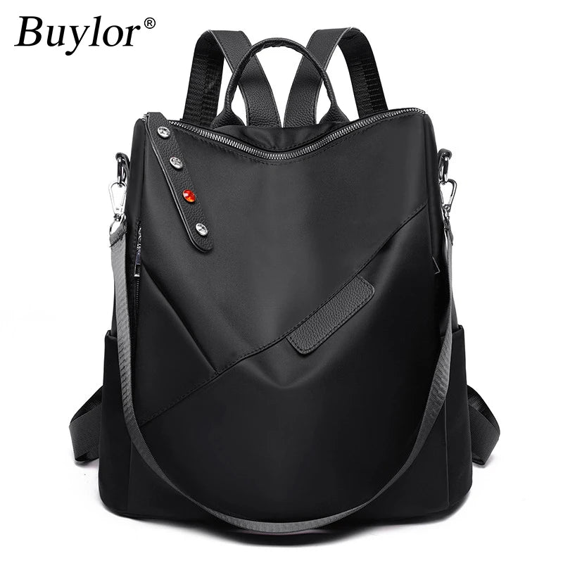 Buylor Women Backpacks Oxford Waterproof Anti-Theft Female Business Bag