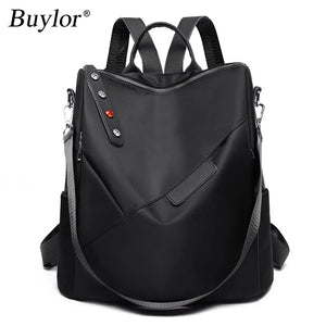Buylor Women Backpacks Oxford Waterproof Anti-Theft Female Business Bag