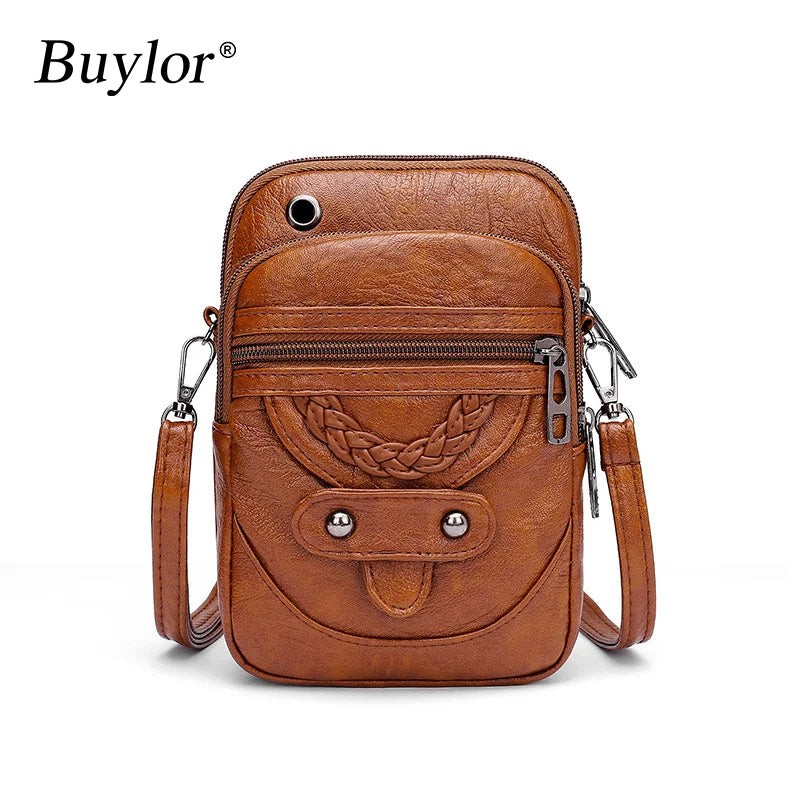 Buylor Women Crossbody Bag PU Leather Mini Shoulder Bags