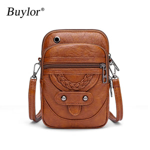 Buylor Women Crossbody Bag PU Leather Mini Shoulder Bags