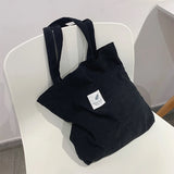 Buylor Shoulder Bag Corduroy Tote Bag Female Canvas Eco Reusable Bag
