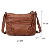 Buylor Women Shoulder Bag PU Leather Messenger Bag Large Capacity
