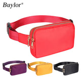 Buylor Women Waist Packs Belt Bags Double Pouch Bum Hip Bag Shoulder Chest Pack