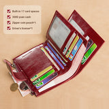 Buylor Women Wallet RFID Blocking Fashion Leather Wallet Short Function