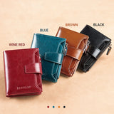 Buylor Women Wallet RFID Blocking Fashion Leather Wallet Short Function