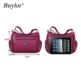 Buylor Women's Crossbody Bag Waterproof Nylon Shoulder Messenger Bags