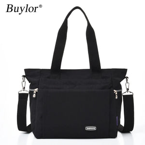 Buylor Women's Shoulder Bag Nylon Oxford Canvas Large Capacity Messenger Bag