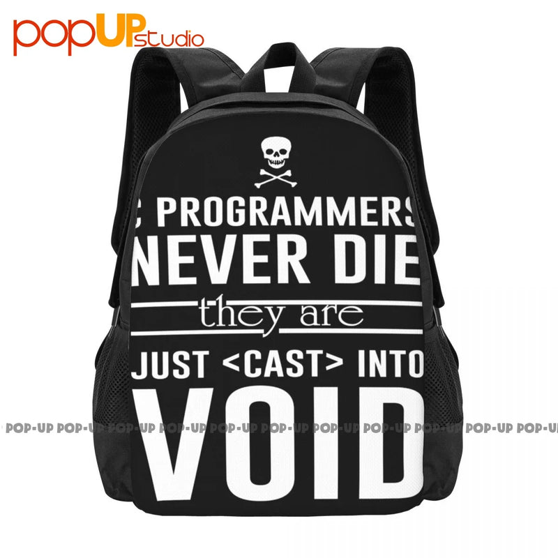 C Programmers Never Die Computer Internet Code Backpack