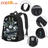 Samurai Dj Music Disco Club Backpack Large Capacity School Softback Shopping Bag
