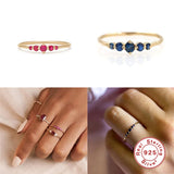 925 Silver Zircon Wedding Ring for Couple Promise Rings Engagement