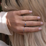 925 Silver Wedding Ring Zircon Lovers' Engagement Jewelry Size 6/7/8