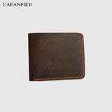 Men's Crazy Horse Leather Wallet Cross Style