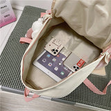 Nylon Backpack School Bags Waterproof Student Bag Girls Patchwork Rucksack