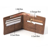 Custom Photo Engraved Short Wallet for Him - Personalized Men's Gift
