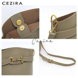 PU Leather Bucket Crossbody Bag Set with Shoulder Handbag for Women