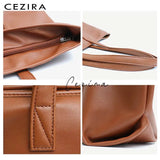Women's Large Vegan Leather Tote Bag with Double Shoulder Straps
