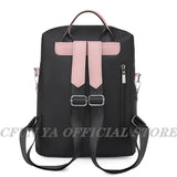Women's Oxford Anti-Theft Backpack Waterproof School Bag