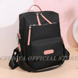 Women's Oxford Anti-Theft Backpack Waterproof School Bag