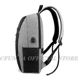 Men's Waterproof Business Laptop Backpack USB Charge Bagpack