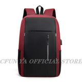 Men's Waterproof Business Laptop Backpack USB Charge Bagpack