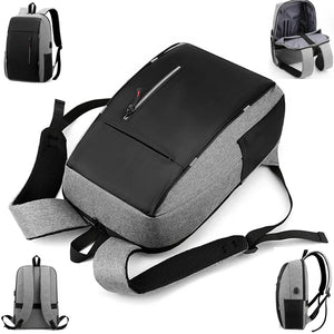 Men's Waterproof Business Laptop Backpack USB Charge Bagpack