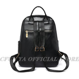 Soft Leather Backpacks Women's Shoulder Bag Casual Travel Ladies Bagpack