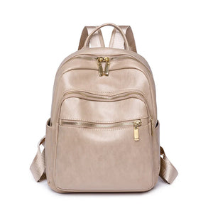 Soft Leather Backpacks Women's Shoulder Bag Casual Travel Ladies Bagpack