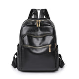 Soft Leather Backpacks Women's Shoulder Bag Casual Travel Ladies Bagpack