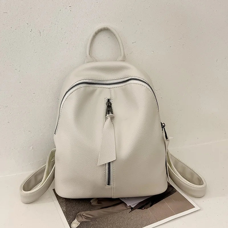 Women's Anti-theft Small PU Leather Backpack Shoulder Bag