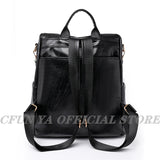 Soft Leather Backpack Woman's Bag High Capacity Travel Backpacks