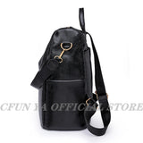 Soft Leather Backpack Woman's Bag High Capacity Travel Backpacks