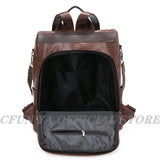 Women Soft Leather Backpack Female College School Bag