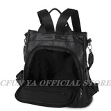 Women's Leather Backpack Anti-theft Travel Bag Girls Mochila Knapsack