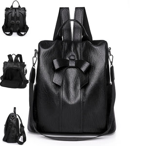 Women's Leather Backpack Anti-theft Travel Bag Girls Mochila Knapsack
